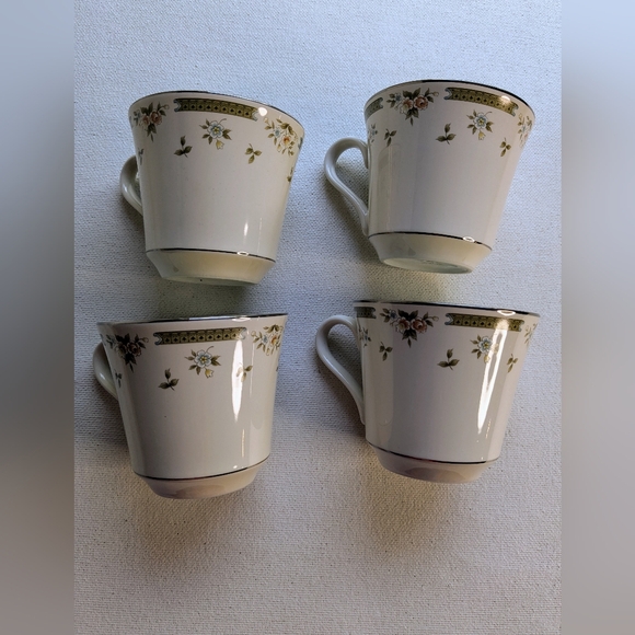 American Royalty Set of 4 Tea Cups Vintage Porcelain China Spring Gardens K-2 - Picture 2 of 9